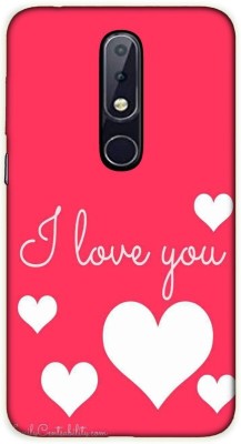 iprinto Back Cover for Nokia 6.1 Plus I Love You Back Cover(Multicolor, Dual Protection, Silicon, Pack of: 1)