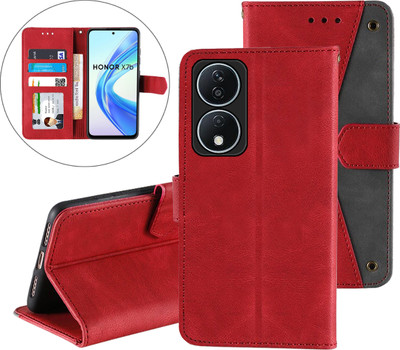 Autofocus Back Cover for Honor X7B, Honor X7B 5G(Red, Magnetic Case, Pack of: 1)
