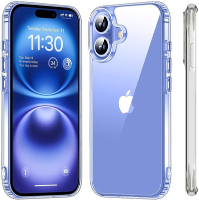 Flipkart SmartBuy Back Cover for Apple iPhone 16(Transparent, Silicon, Pack of: 1)