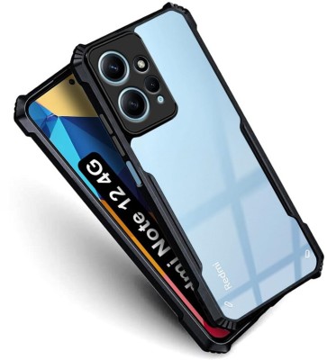 Bodoma Back Cover for Xiaomi Redmi Note 12 4G/Redmi Note 12 4G(Black, Grip Case, Silicon, Pack of: 1)