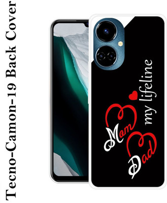 VITARO Back Cover for Tecno Camon 19(Black, White, Grip Case, Silicon, Pack of: 1)
