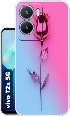 Case Club Back Cover for vivo T2x 5G(Blue, Pink, Grip Case, Silicon, Pack of: 1)