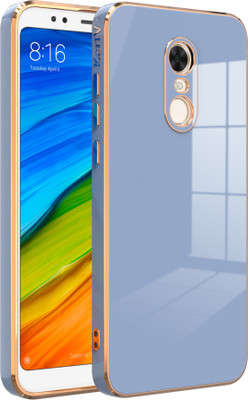 KartV Back Cover for Mi Redmi Note 5, Mi Redmi Note 5(Blue, Gold, Electroplated, Silicon, Pack of: 1)