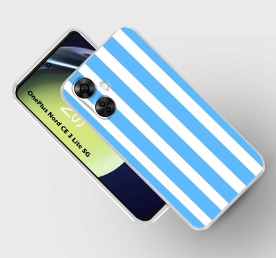 Retroart Back Cover for OnePlus Nord CE 3 Lite 5G(Blue, White, Silicon, Pack of: 1)