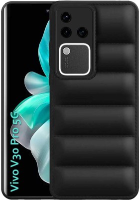 spaziogold Back Cover for Vivo V30 Pro 5G(Puffer Design | 360 Degree Protection | Soft and Flexible Material)(Black, Shock Proof, Silicon, Pack of: 1)