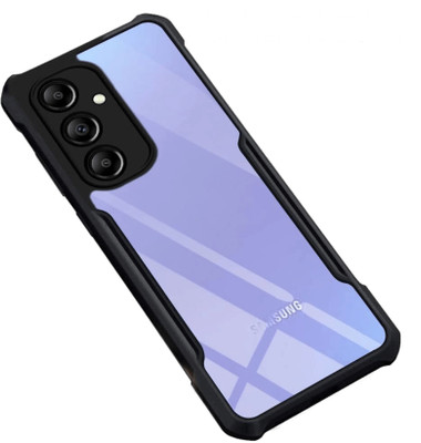 MOBILOVE Back Cover for Samsung Galaxy A54 5G | Four Corner Hybrid Soft PC Anti Clear Gel TPU Bumper Back Case(Black, Shock Proof, Pack of: 1)