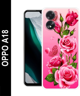 BIVAX Back Cover for Oppo A18(Pink, Green, Grip Case, Silicon, Pack of: 1)