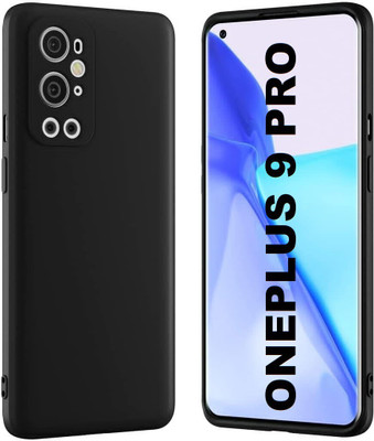 Coverskart Liquid Silicone Back Cover for OnePlus 9 Pro 5G, Silky-Soft Touch Full Body Protection Shockproof Case(Black, Camera Bump Protector, Silicon, Pack of: 1)