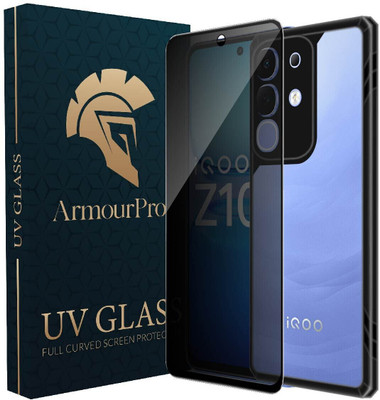 ArmourPro Back Cover for iQOO Z10X 5G, iQOO Z10X, vivo T4x 5G, vivo T4x 5G, Case & Privacy Tempered Glass(Black, Shock Proof, Silicon, Pack of: 1)