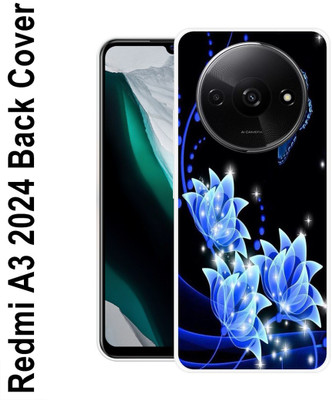 SKYBRUFAN Back Cover for Redmi A3 2024(Blue, Black, Silicon, Pack of: 1)