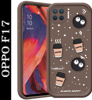SMARTPOCKET Back Cover for Oppo F17(Brown, 3D Case, Pack of: 1)