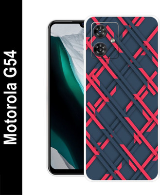 SkyAmound Back Cover for Motorola Moto G 54 5G(Pink, Blue, Flexible, Silicon, Pack of: 1)