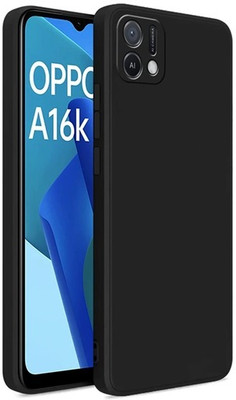 ChutPutMart Back Cover for Ultra Matte Finish Oppo A16K(Black, Flexible, Pack of: 1)