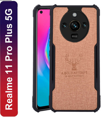 Spicesun Back Cover for Realme 11 Pro Plus 5G(Brown, Shock Proof, Pack of: 1)