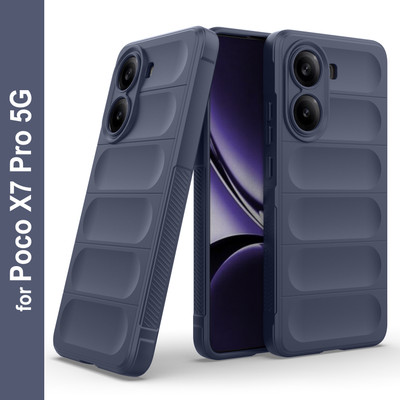 Zapcase Back Cover for Poco X7 Pro 5G(Blue, 3D Case, Silicon, Pack of: 1)