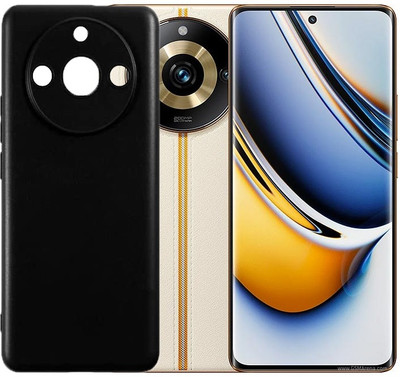 S-Softline Back Cover for Realme 11 Pro Plus 5G, Plain Candy Case With Camera Protection(Black, Pack of: 1)
