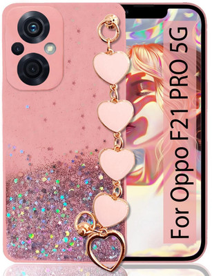 KC Back Cover for Oppo F21 Pro 5G(Pink, Chain, Silicon, Pack of: 1)