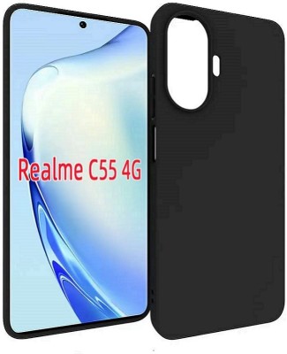 Accessories Kart Back Cover for Realme Narzo N55 soft flexible candy case(Black, Shock Proof, Silicon, Pack of: 1)