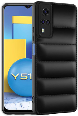 MOBIDEER Back Cover for Vivo Y51/Vivo Y51A/Vivo Y53s/Vivo Y31, Camera Bump Protector | 360 Protection(Black, Puffer, Pack of: 1)