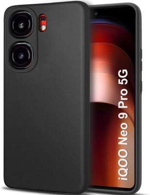 VLMBR BACK COVER Back Cover for IQOO Neo 9 Pro 5G Back Cover Soft Silicone Shockproof Slim Black Back case Cover ,/3(Black, Camera Bump Protector, Silicon, Pack of: 1)