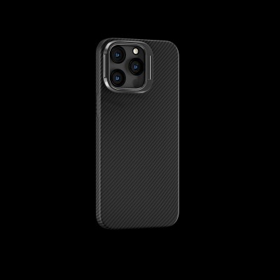 star craftune Back Cover for Apple iPhone 15Pro Max 5G Sliva Realme Carbon 0.5 mm Thin Ultra Aramid Fiber Skin Case(Black, Magnetic Case, Pack of: 1)
