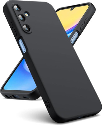VONZEE Back Cover for Samsung Galaxy A15 5G Liquid Silicone Case with Microfiber Lining Soft Gel Rubber Case(Black, Shock Proof, Silicon, Pack of: 1)