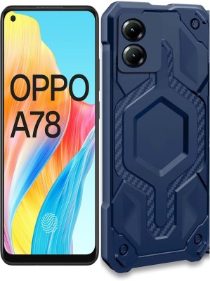 S-Softline Back Cover for Oppo A78 4G, Plain Hybrid Defender Shockproof Case With Camera Protection(Blue, Silicon, Pack of: 1)