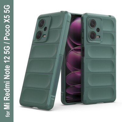 GLOBAL NOMAD Back Cover for Redmi Note 12 5G, Poco X5 5G(Green, Grip Case, Silicon, Pack of: 1)