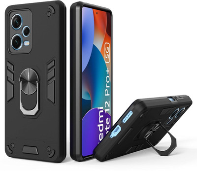 NDCOM Back Cover for Redmi Note 12 Pro Plus 5G(Black, Rugged Armor, Pack of: 1)