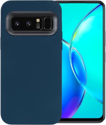 ClickAway Back Cover for Samsung Galaxy Note 8 | Smooth Soft Touch Cushion Liquid Soft Silicone(Blue, Hard Case, Pack of: 1)