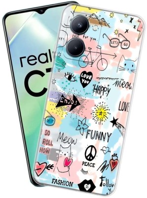 Fashionury Back Cover for realme C33(Multicolor, Grip Case, Silicon, Pack of: 1)