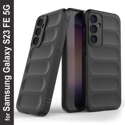 Zapcase Back Cover for Samsung Galaxy S23 FE(Black, 3D Case, Silicon, Pack of: 1)