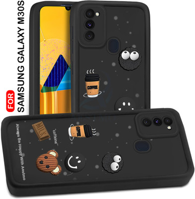 AESTMO Back Cover for Samsung Galaxy M30S(Black, 3D Case, Silicon, Pack of: 1)