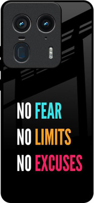 QRIOH Glass Back Cover for Motorola Edge 50 Ultra 5G(Black, Grip Case, Pack of: 1)