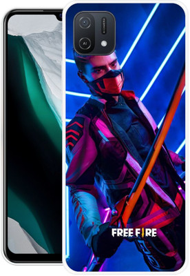 Ignite Back Cover for Oppo A16K, CPH2349, FREE, FIRE, GAME, TEAM(Blue, Flexible, Silicon, Pack of: 1)