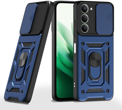 AIBEX Back Cover for Redmi 15 5G |D10 Tough Armor|Sliding Camera Shield|Kickstand(Blue, Rugged Armor, Pack of: 1)