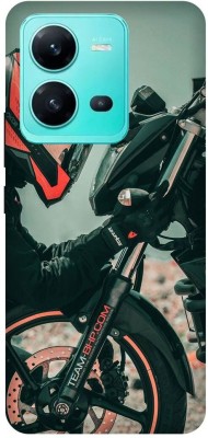 DIKRO Back Cover for vivo V25 5G, V2202, RIDER, BOY, BIKE, KTM, DUKE(Black, Hard Case, Pack of: 1)