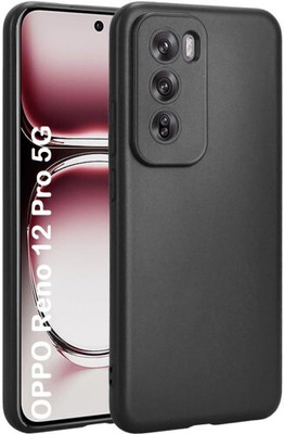 Hydbest Back Cover for OPPO Reno 12 Pro 5G(Black, Grip Case, Silicon)