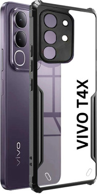 KWINE CASE Back Cover for Vivo T4x 5G(Black, Shock Proof, Pack of: 1)