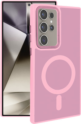 gadvik Back Cover for SAMSUNG Galaxy S24 Ultra 5G(Pink, Charging Case, Silicon, Pack of: 1)