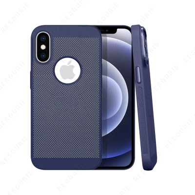 RESOURIS Back Cover for Apple iPhone X, Apple iPhone X(Blue, Dot View, Pack of: 1)