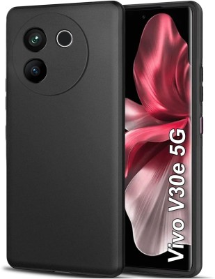 Mobile Back Cover Back Cover for Vivo V30e, Vivo V30e 5G(Black, Shock Proof, Silicon, Pack of: 1)