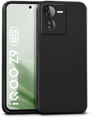 Mobile Case Cover Back Cover for iQOO Z9 5G(Black, Shock Proof, Silicon, Pack of: 1)