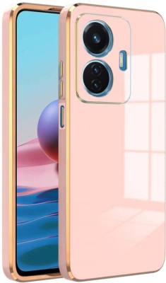 SYOTT Back Cover for Vivo T1 Pro 5G, IQOO Z6 Pro 5G, Vivo T1 Pro(Pink, Gold, Camera Bump Protector, Silicon, Pack of: 1)