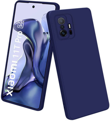 TRUEUPGRADE Back Cover for Xiaomi 11T Pro 5G | Microfiber Inside | 360 Degree Protection Back Cover Case(Blue, Camera Bump Protector, Silicon, Pack of: 1)