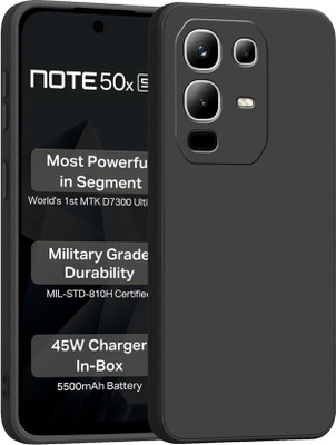 SRT Back Cover for Infinix Note 50X 5G back cover(Black, Matte Finish, Pack of: 1)