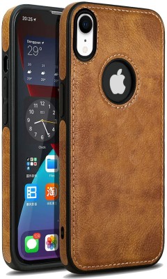 Creativo Back Cover for Apple iPhone XR Luxury Leather Slim Soft Grip Protective Cover(Brown, Grip Case, Pack of: 1)