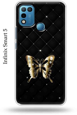 Masterprint Back Cover for Infinix Smart 5, Infinix Hot 10 Play(Black, Gold, Silicon, Pack of: 1)