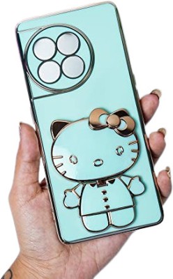 PEEPERLY Back Cover for OnePlus 10 Pro, Soft TPU Shockproof Protective Mirror Kitty Kickstand case(Blue, Stand, Pack of: 1)