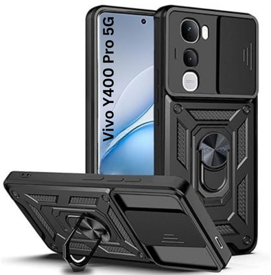 KWINE CASE Back Cover for Vivo Y400 Pro 5G(Black, Rugged Armor, Pack of: 1)